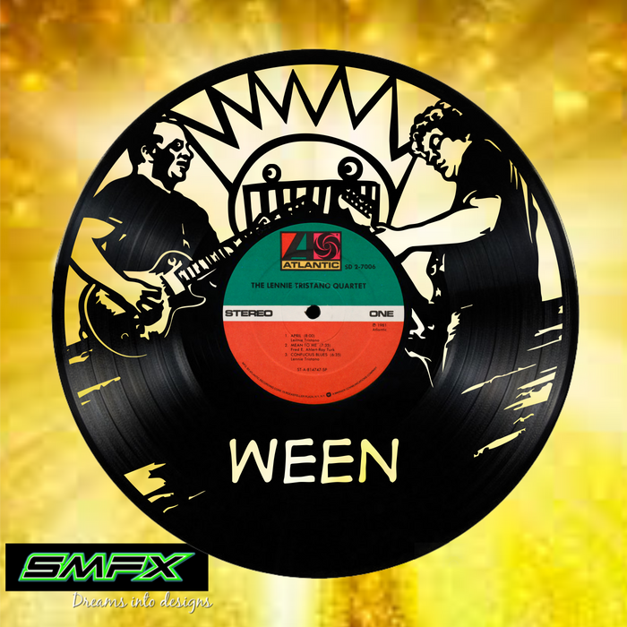 Ween Laser Cut Vinyl Record artist representation or vinyl clock
