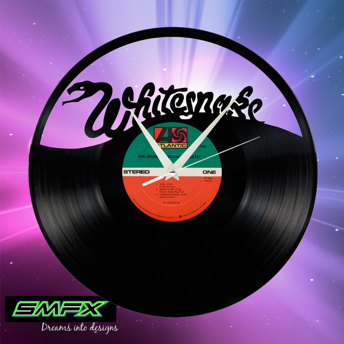 whitesnake Laser Cut Vinyl Record artist representation or vinyl clock
