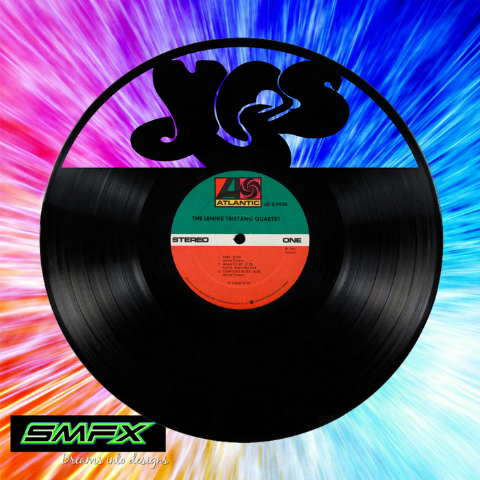 yes Laser Cut Vinyl Record artist representation or vinyl clock