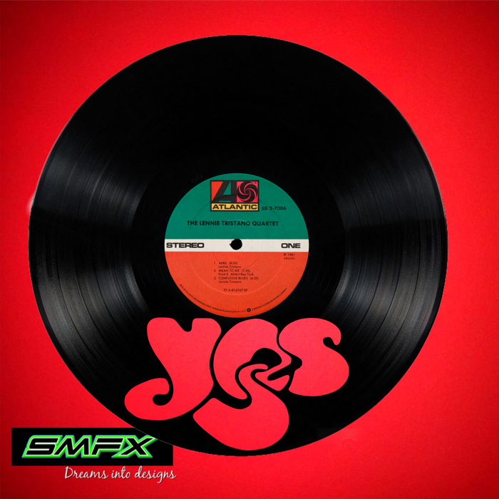 yes Laser Cut Vinyl Record artist representation or vinyl clock