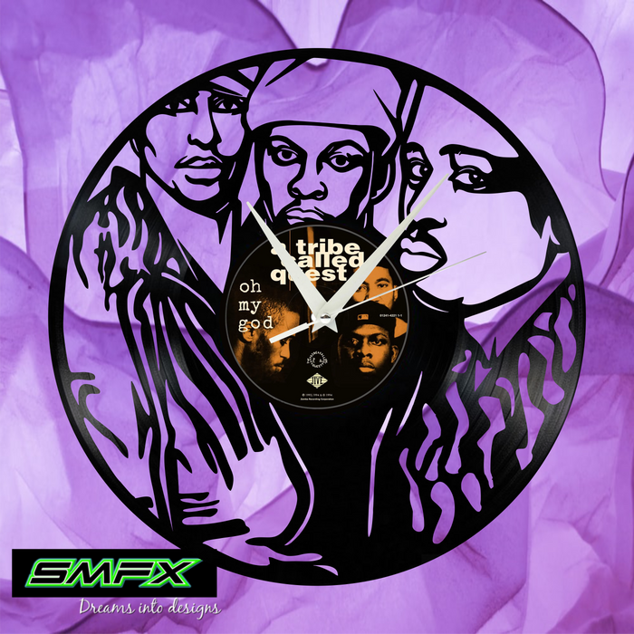 A Tribe Called Quest Laser Cut Vinyl Record artist representation or vinyl clock