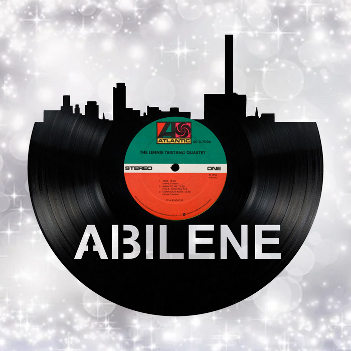 Abilene Texas  Laser Cut Vinyl Record artist representation