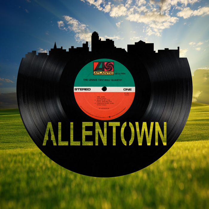 Allentown Pennsylvania Laser Cut Vinyl Record artist representation