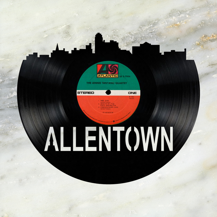 Allentown Pennsylvania Laser Cut Vinyl Record artist representation