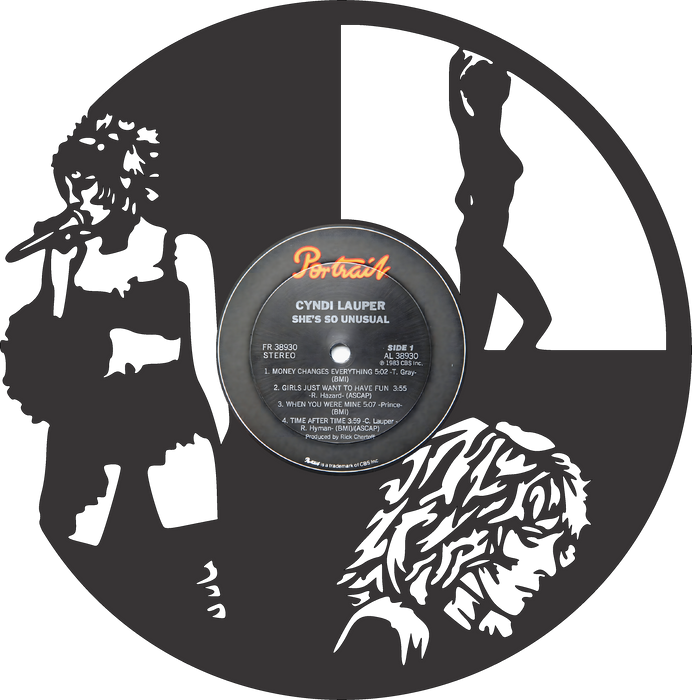 cyndi lauper Laser Cut Vinyl Record artist representation
