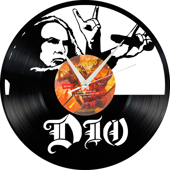 DIO Laser Cut Vinyl Record artist representation or vinyl clock