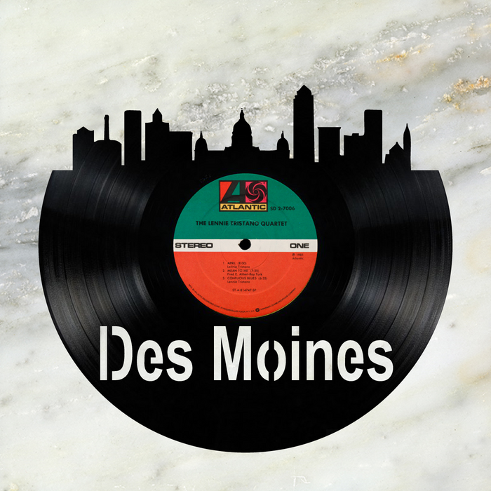 Des Moines Laser Cut Vinyl Record artist representation