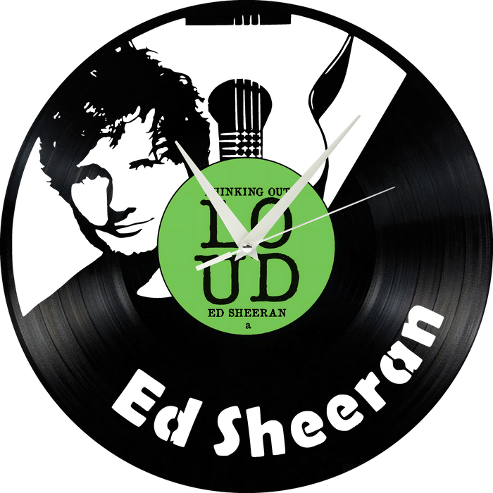 ed sheeran Laser Cut Vinyl Record artist representation or vinyl clock