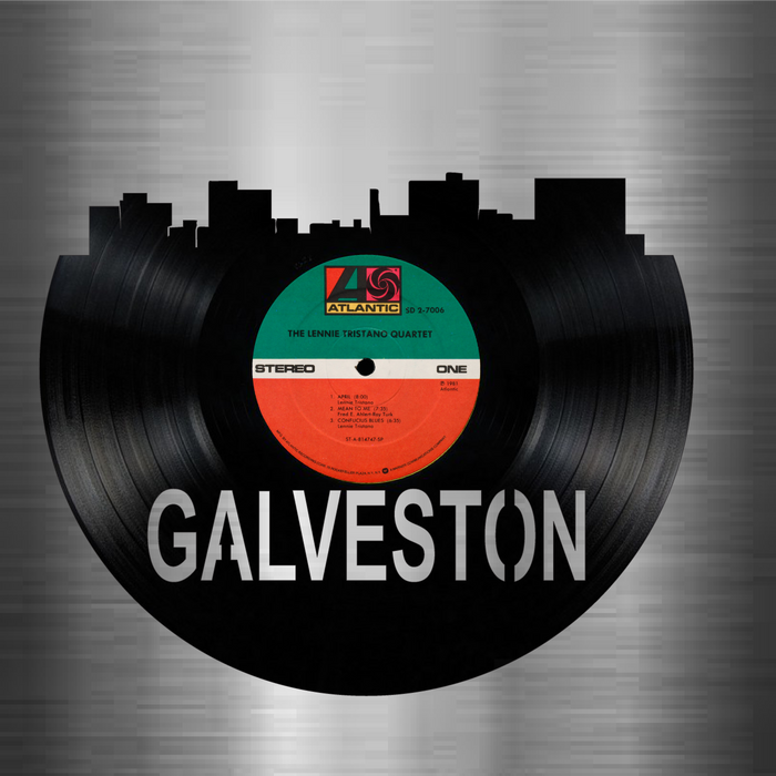 Galveston Texas Laser Cut Vinyl Record artist representation