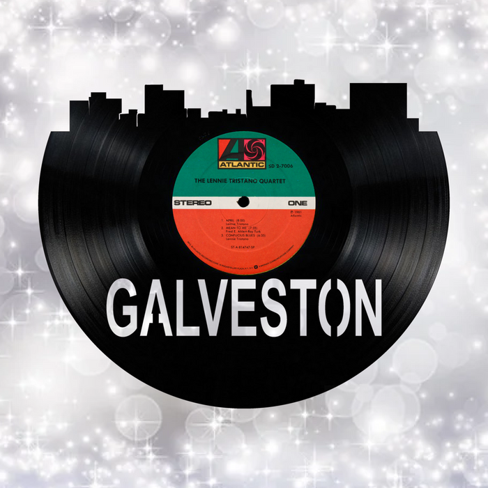 Galveston Texas Laser Cut Vinyl Record artist representation