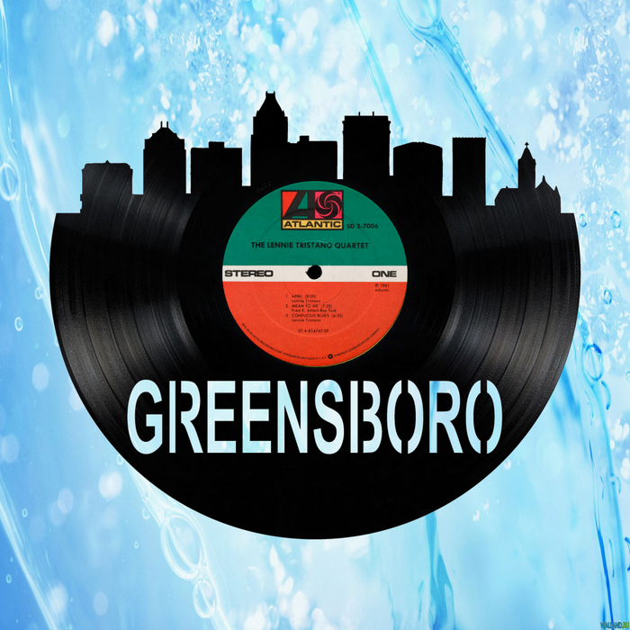 Greensboro North Carolina Laser Cut Vinyl Record artist representation