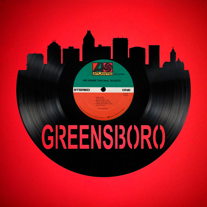 Greensboro North Carolina Laser Cut Vinyl Record artist representation