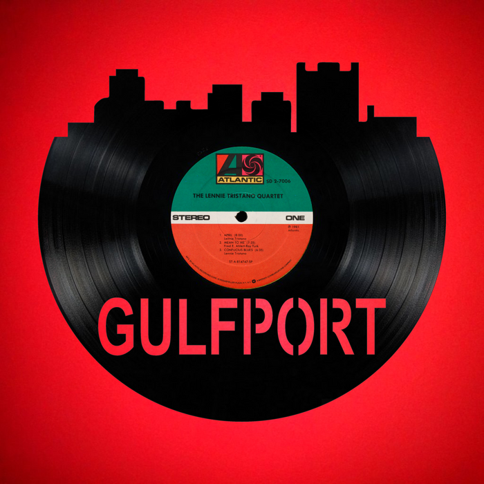 Gulfport Mississippi Laser Cut Vinyl Record artist representation