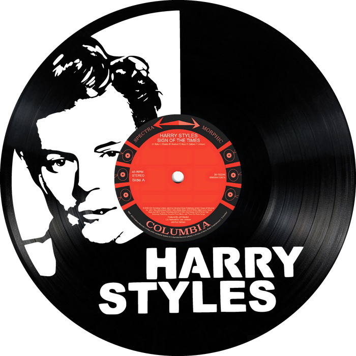 HARRY STYLES Laser Cut Vinyl Record artist representation or vinyl clock