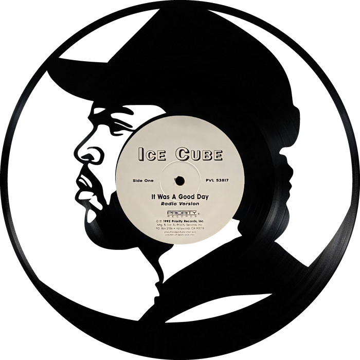ice cube Laser Cut Vinyl Record artist representation or vinyl clock