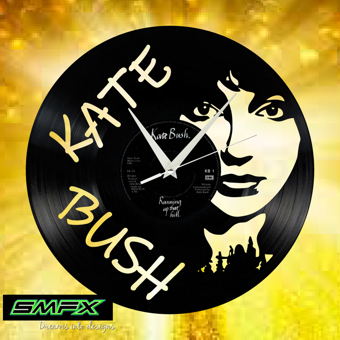 KATE BUSH Laser Cut Vinyl Record artist representation or vinyl clock