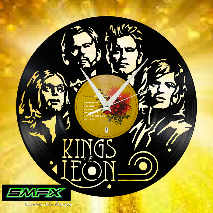 KINGS OF LEON Laser Cut Vinyl Record artist representation or vinyl clock