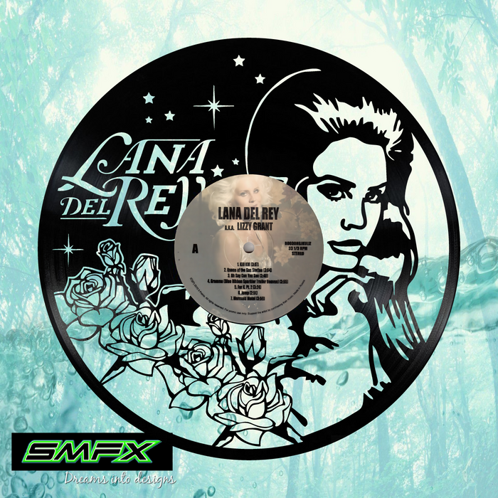 LANA DEL REY Laser Cut Vinyl Record artist representation or vinyl clock