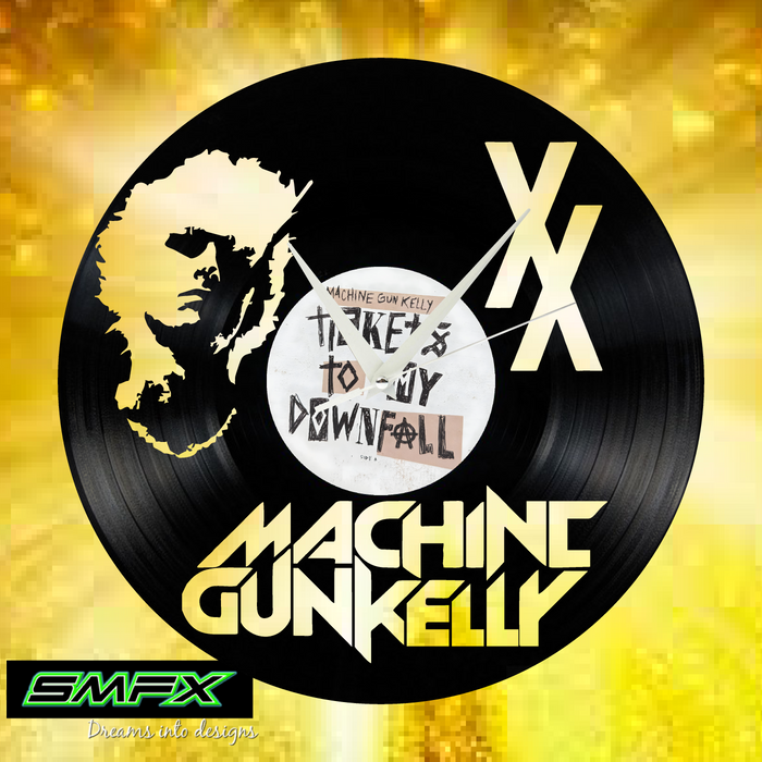MACHINE GUN KELLY Laser Cut Vinyl Record artist representation or vinyl clock