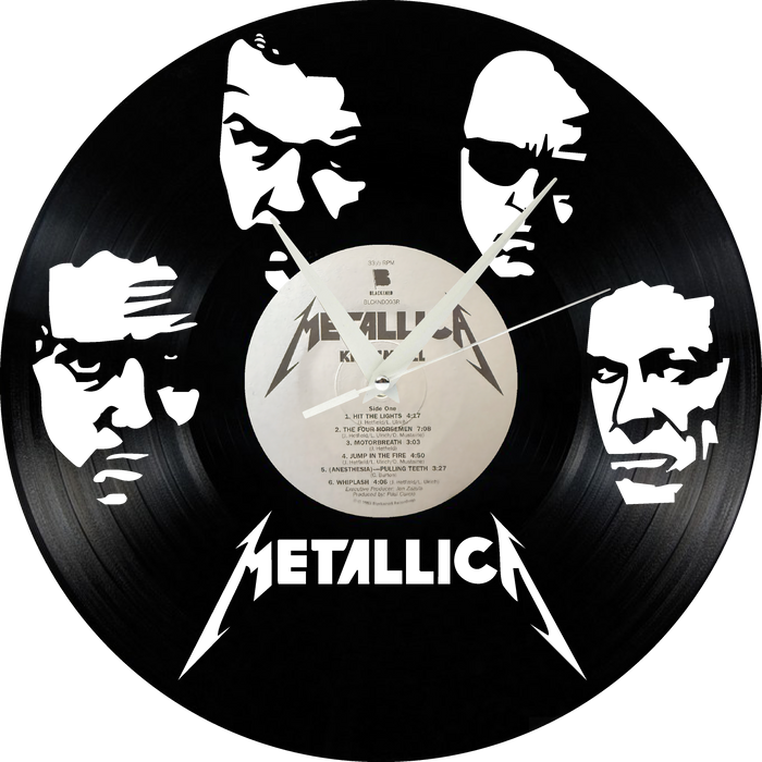 METALLICA Laser Cut Vinyl Record artist representation or vinyl clock