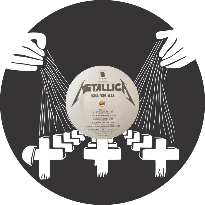 METALLICA Laser Cut Vinyl Record artist representation or vinyl clock