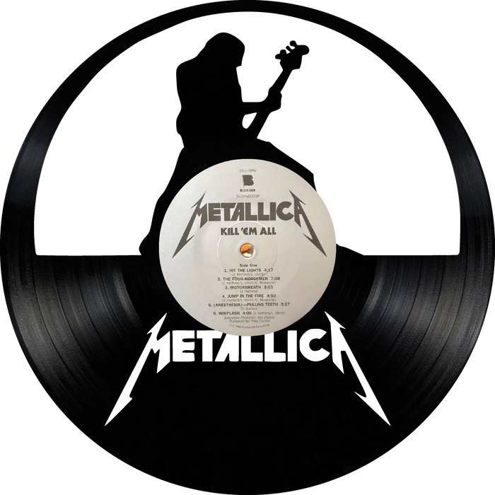 METALLICA Laser Cut Vinyl Record artist representation or vinyl clock