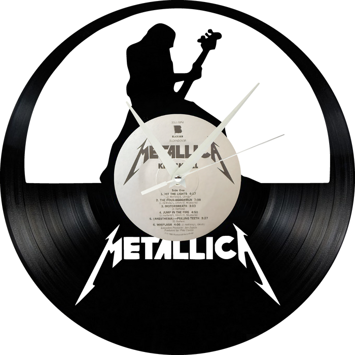 METALLICA Laser Cut Vinyl Record artist representation or vinyl clock