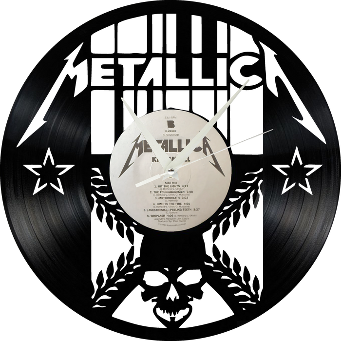 METALLICA Laser Cut Vinyl Record artist representation or vinyl clock