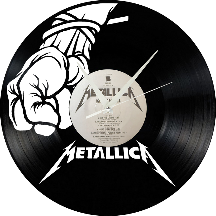 METALLICA Laser Cut Vinyl Record artist representation or vinyl clock