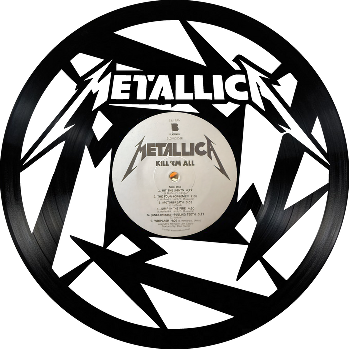 METALLICA Laser Cut Vinyl Record artist representation or vinyl clock