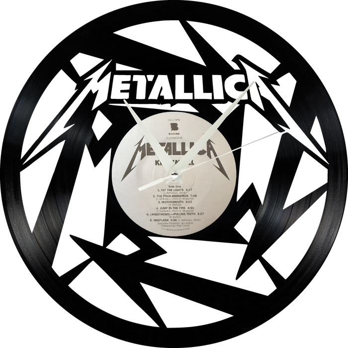 METALLICA Laser Cut Vinyl Record artist representation or vinyl clock