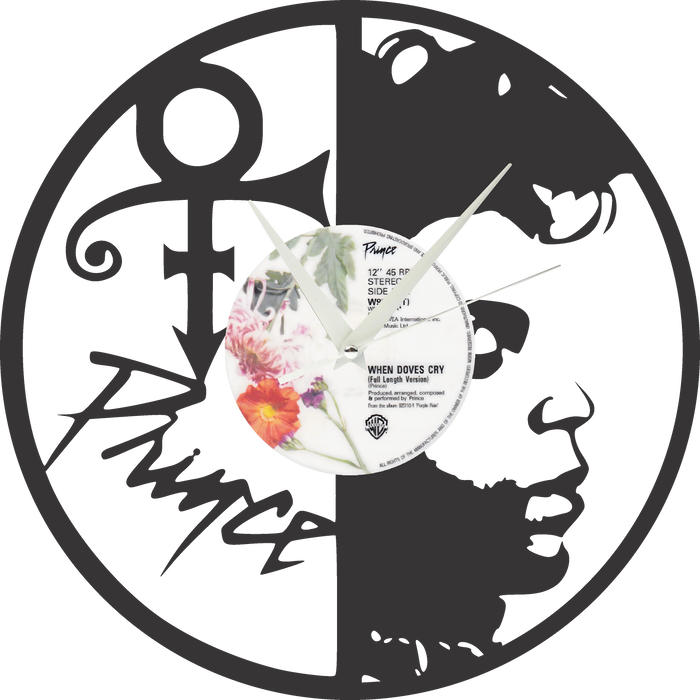 prince Laser Cut Vinyl Record artist representation or vinyl clock