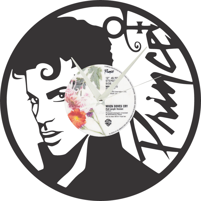 prince Laser Cut Vinyl Record artist representation or vinyl clock