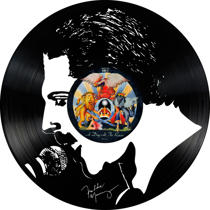 queen Laser Cut Vinyl Record artist representation or vinyl clock
