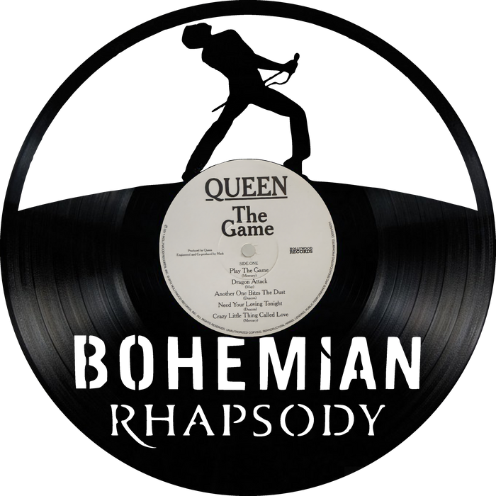 queen Laser Cut Vinyl Record artist representation or vinyl clock