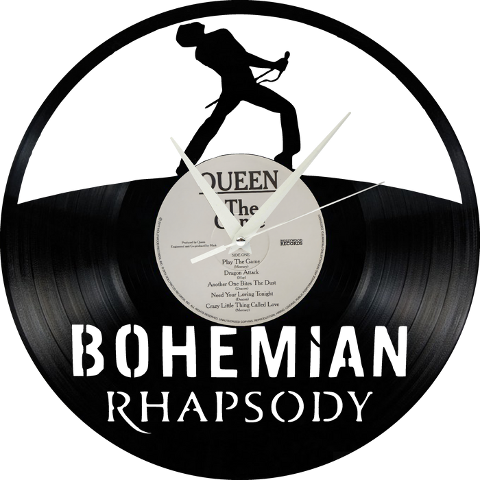 queen Laser Cut Vinyl Record artist representation or vinyl clock