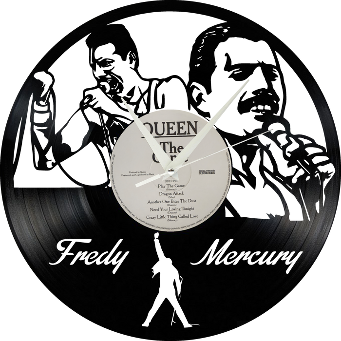 queen Laser Cut Vinyl Record artist representation or vinyl clock