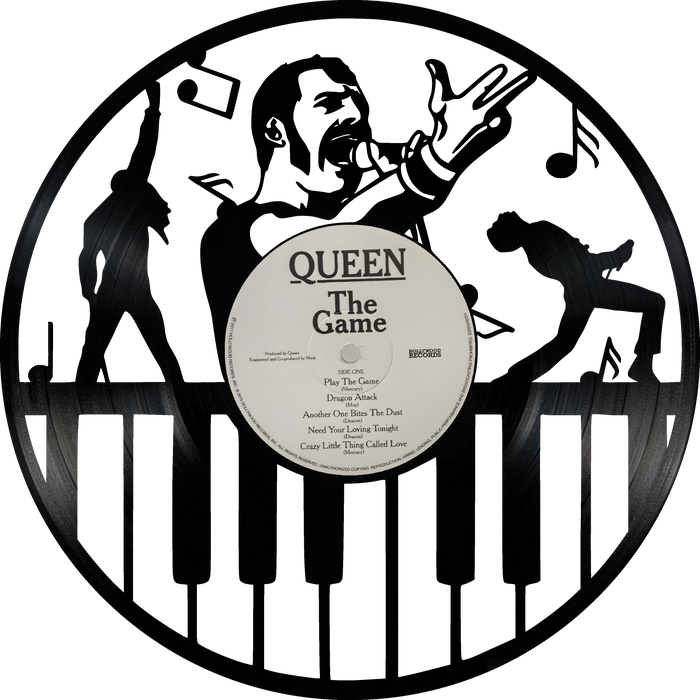 queen Laser Cut Vinyl Record artist representation or vinyl clock