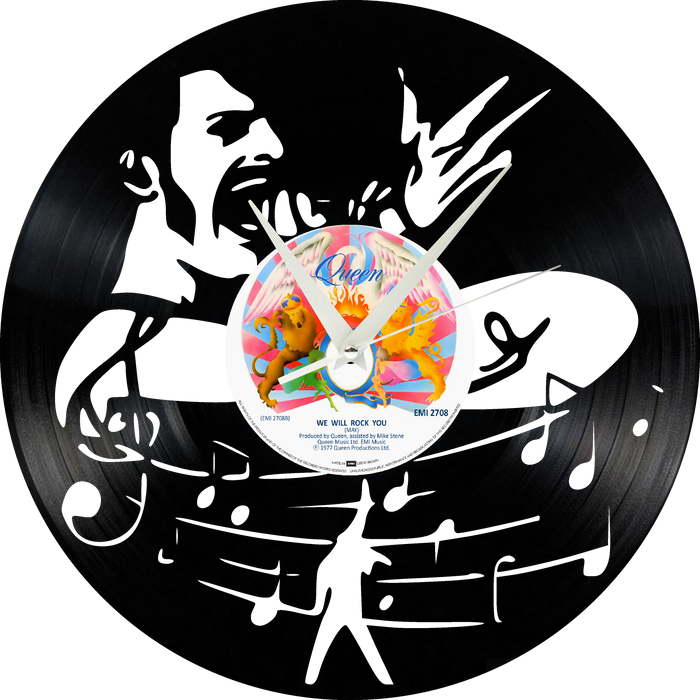 queen Laser Cut Vinyl Record artist representation or vinyl clock