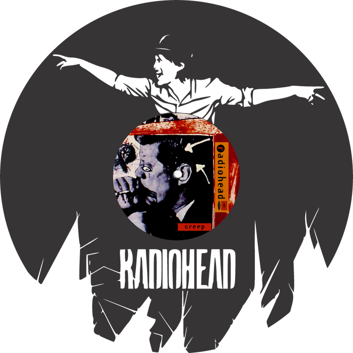 RADIOHEAD Laser Cut Vinyl Record artist representation or vinyl clock