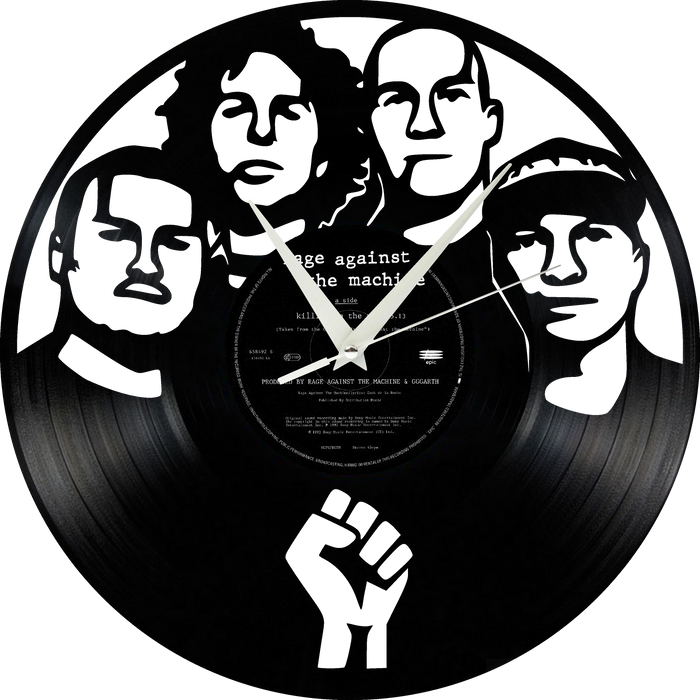RAGE AGAINST THE MACHINE Laser Cut Vinyl Record artist representation or vinyl clock