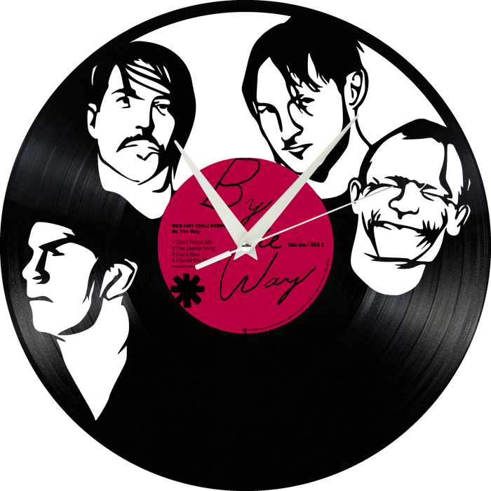 red hot chili peppers Laser Cut Vinyl Record artist representation or vinyl clock