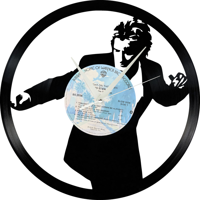 rod stewart wagon Laser Cut Vinyl Record artist representation or vinyl clock