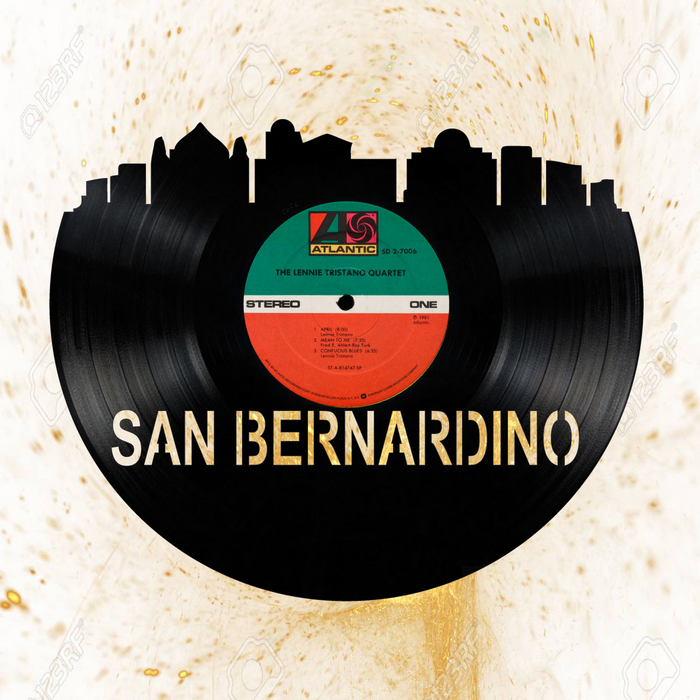 SAN BERNARDINO Laser Cut Vinyl Record artist representation