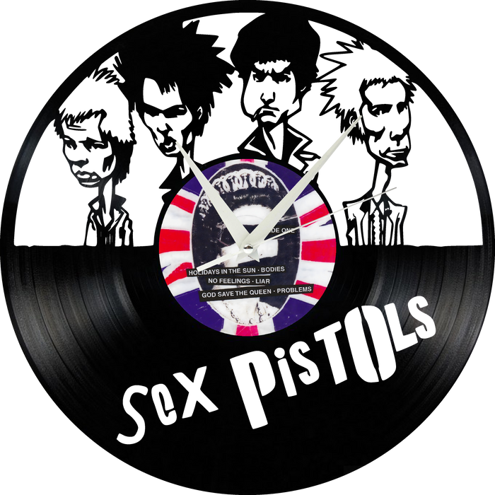SEX PISTOLS Laser Cut Vinyl Record artist representation or vinyl clock