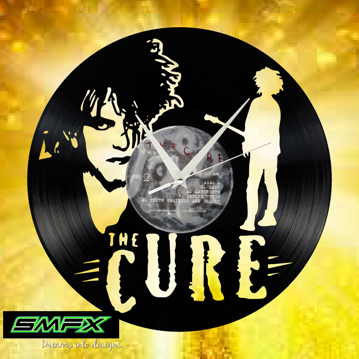 the cure Laser Cut Vinyl Record artist representation or vinyl clock