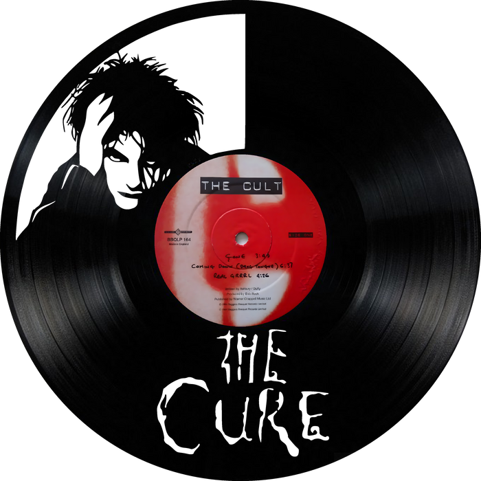 the cure Laser Cut Vinyl Record artist representation or vinyl clock