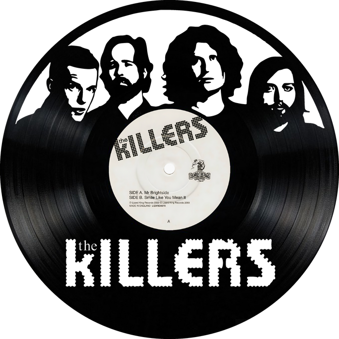 The Killers Laser Cut Vinyl Record artist representation or vinyl clock