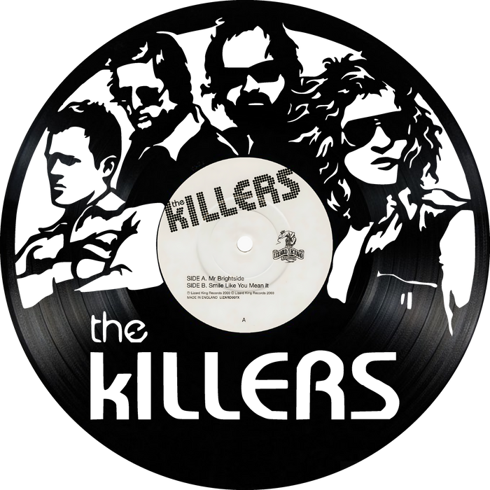 The Killers Laser Cut Vinyl Record artist representation or vinyl clock