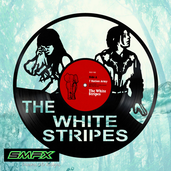 THE WHITE STRIPES Laser Cut Vinyl Record artist representation or vinyl clock